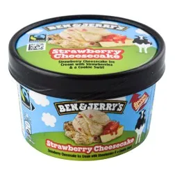Helado de crema de tarta de queso fresas y galleta Ben&Jerry's strawberry cheesecake tarrina 100 ml