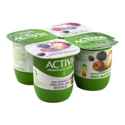Yogur Activia con frutos del bosque 4x120 g