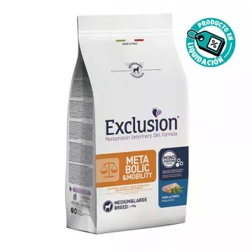 Exclusion Vet Diet Metabolic-Mobility Adult Medium/Large Pork & Fibres - 12 Kg