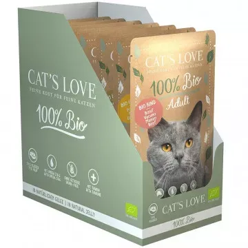 Cat´s Love Sobres en Gelatina para Gatos Adultos BIO Multipack - 2 x 3 variedades 85 gr