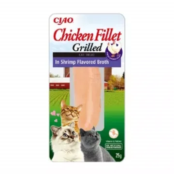 Churu Cat Filetes de Pollo a la Parrilla en caldo de Camarón - 25 gr