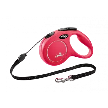 Flexi Correa Extensible de Cordón New Classic Rojo