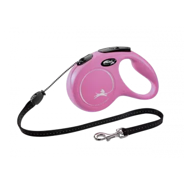 Flexi Correa Extensible de Cordón New Classic Rosa