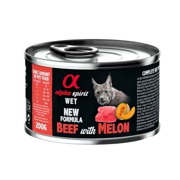 Alpha Spirit Húmedo Lata Gatos 200 gr Ternera con melón - 200 gr