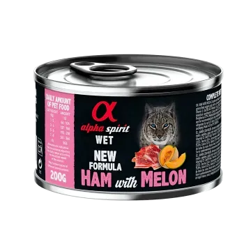 Alpha Spirit Húmedo Lata Gatos 200 gr Jamón con melón - 200 gr