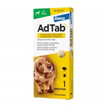 AdTab Antiparasitario comprimido masticable para perros - 450mg 11-22kg