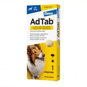 AdTab Antiparasitario comprimido masticable para perros - 900mg 22-45kg