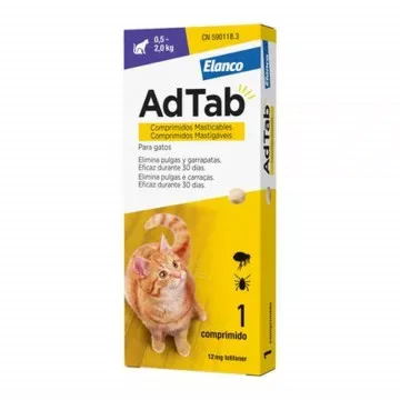 AdTab Antiparasitario comprimido masticable para gatos - 12mg 0,5-2kg