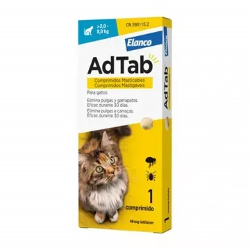 AdTab Antiparasitario comprimido masticable para gatos - 48mg 2-8kg