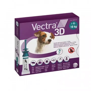Vectra 3D Pipetas Antiparasitarias para Perros 3 Pipetas - 4- 10 kg