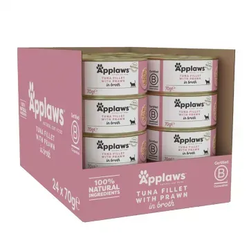 Applaws Lata Gatos 70 gr Atún con Gambas en caldo - 24 x 70 Gr