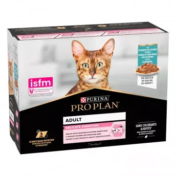Purina Pro Plan Pack Gatos Delicate Digestion Sobres de Pescado del Oceano 10 x 85 gr - 10 x 85 gr