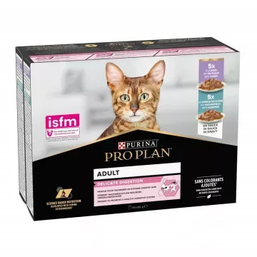 Purina Pro Plan Pack Gatos Delicate Sobres de Pescado y Pavo 10 x 85 gr - 10 x 85 gr