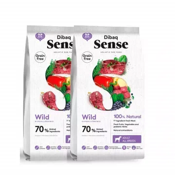 Dibaq Sense Grain Free Salvaje (Ciervo y Jabalí) - PACK 2 x 10 Kg