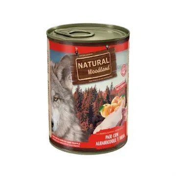 Natural Woodland Lata Perro Pato con Albaricoque y Trufa - Pack 6 x 400 gr