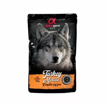 Alpha Spirit Pouch Paté para Perros 85 gr - Pavo