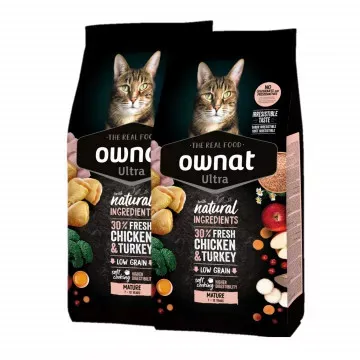 Ownat Cat Ultra Mature - Pack 2 x 8 Kg