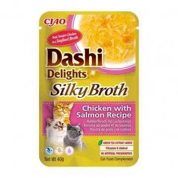 Churu Cat Dashi Delights Silky Broth Sopa de Pollo con Salmón - 40 gr