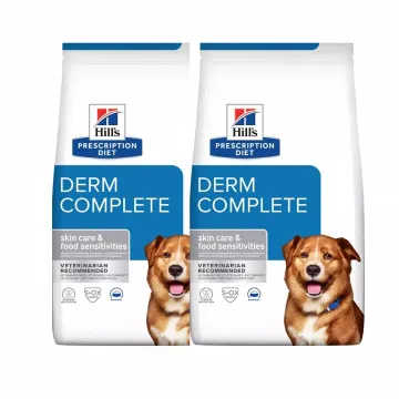Hill's Prescription Diet Derm Complete para perros - Pack 2 x 12 Kg