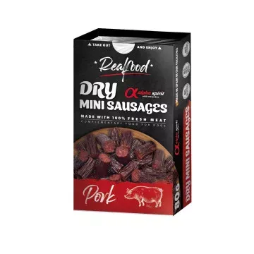 Alpha Spirit Salchicha Curada Mini para Perros 80 gr - Cerdo