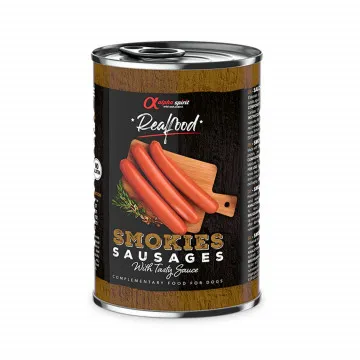 Alpha Spirit Lata Salchichas Frankfurt para Perros - Pack 6 x 400 gr
