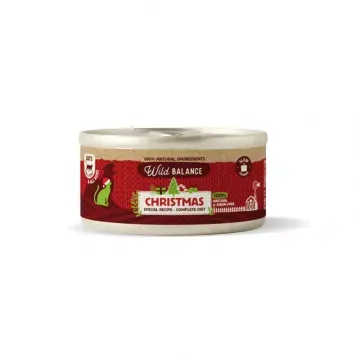 Wild Balance Receta de Navidad Lata de Pollo, Ternera y Pavo para Gatos - 120 gr