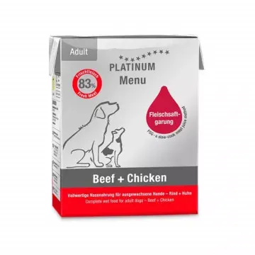 Platinum Tetra Adult Dog Beef + Chicken - 185 gr