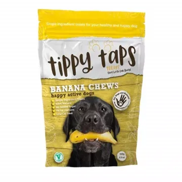 Tippy Taps Snack de Plátano para Perros - 100 gr