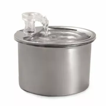 Gloria Fuente para Gatos De Acero Inoxidable