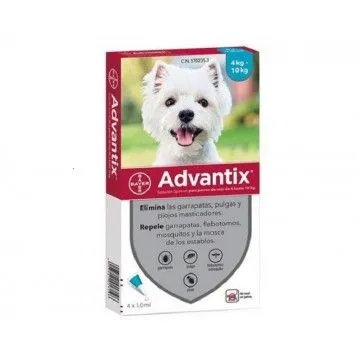 Pipetas Advantix Para Perros (4 unidades) - 4- 10 kg