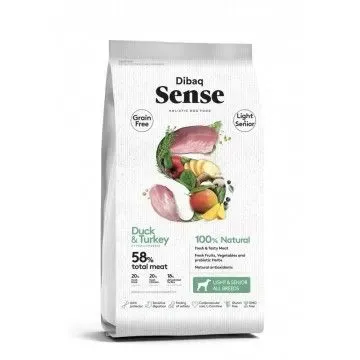 Dibaq Sense Grain Free Pato & Pavo (Light & Senior) - 2 Kg