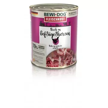 Bewi Dog Lata Rico en Corazón de Ave - 400 gr