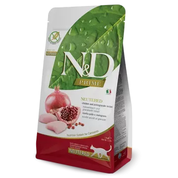 Farmina N&D Prime Cat Adult Neutered Pollo y Granada - PACK 2 x 5 Kg