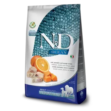 Farmina N&D Ocean Adult Medium/Maxi Bacalao y Calabaza - 12 Kg