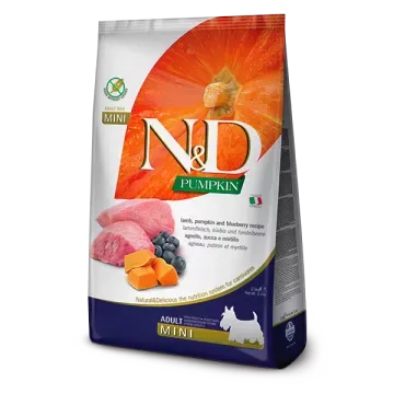 Farmina N&D Pumpkin Adult Mini Cordero y Arándanos - 7 Kg