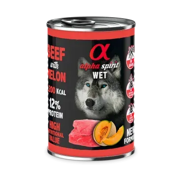 Alpha Spirit Húmedo Lata Ternera Melón 400gr - Pack 6 x 400 gr