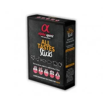 Alpha Spirit Caja Ristra de Barritas para Perros Multisabor 6x4 unid. - Caja MULTISABOR 6x4