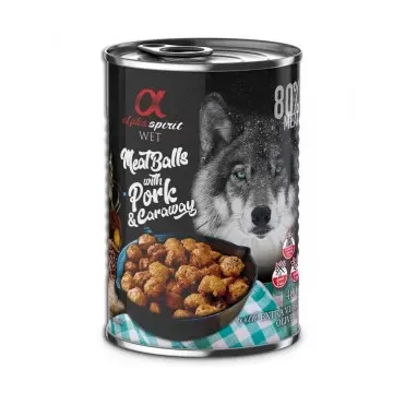 Alpha Spirit Lata Albóndigas de Cerdo y Alcaravea 400gr - Pack 6 x 400 gr
