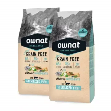 Ownat Cat Just Grain Free Sterilized Fish - Pack 2 x 8 Kg