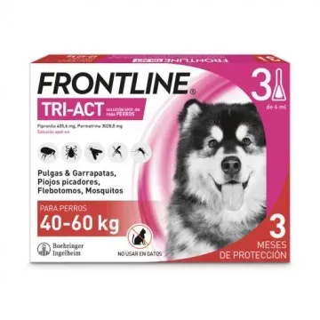 Frontline Tri-Act Solucion Spot-On para Perros caja con 3 pipetas - 40 - 60 kg