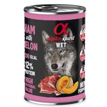 Alpha Spirit Húmedo Lata Jamón con Melón 400gr - 400 gr