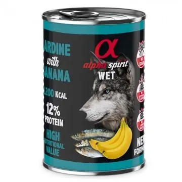 Alpha Spirit Húmedo Lata Sardina con Plátano 400gr - 400 gr