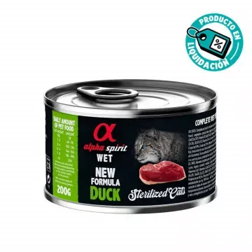 Alpha Spirit Húmedo Lata 200 gr para Gatos Esterilizados - Conejo