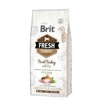 Brit Fresh Dog Senior Light Fit and Slim Pavo y Guisantes - 12 Kg