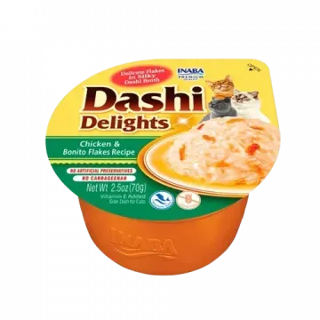 Churu Cat Dashi Pollo y Copos de Bonito - 6 x 70 gr