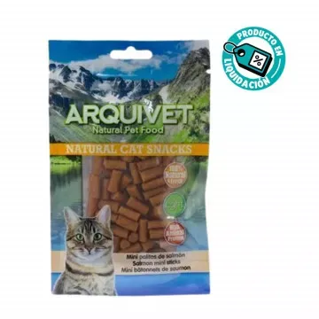 Arquivet Snack para Gatos Mini Palitos de Salmón - 50 gr