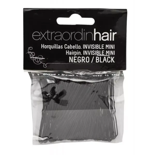 HORQUILLAS INVISIBLES MINI NEGRO.