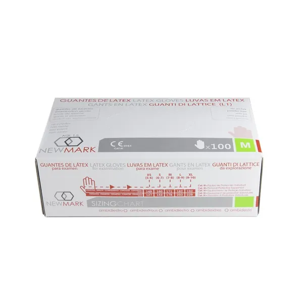 GUANTE LATEX SIN POLVO AMBIDIESTRO CAJA 100 UD.