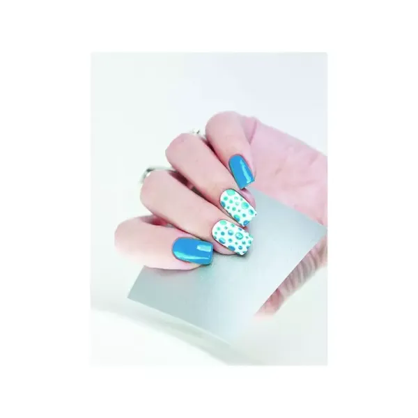 NAIL ART VINYL MASK. SILVER DALMATIAN
