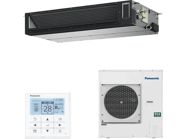 Aire acondicionado por conductos - Panasonic KIT-125PF3Z5-6, 10406 fg/h, Nanoex ,Inverter, Blanco